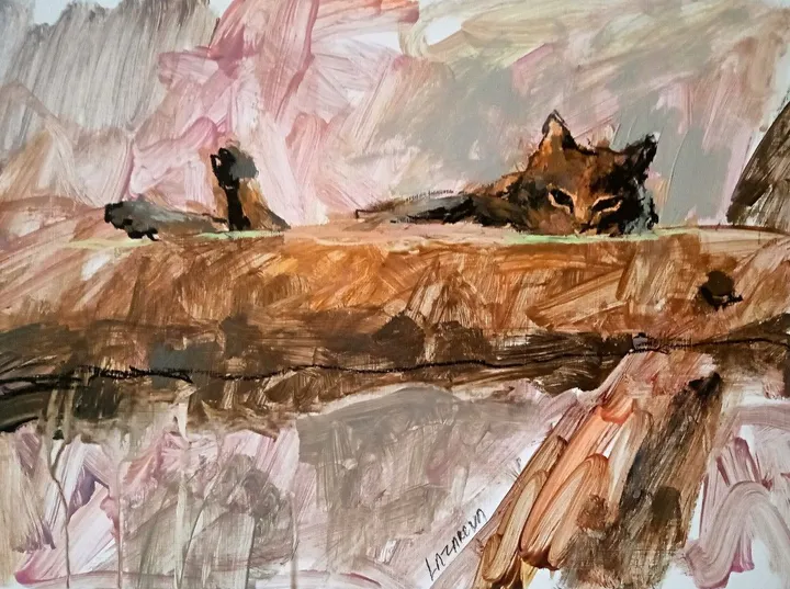 Tiger cat#1, œuvre de Valerie Lazareva
