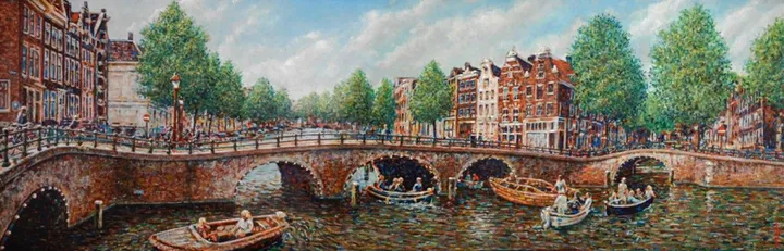 Summer on the water - Amsterdam, œuvre de Shaun Herron