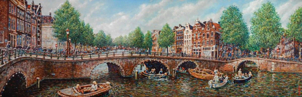 Summer on the water - Amsterdam, œuvre de Shaun Herron