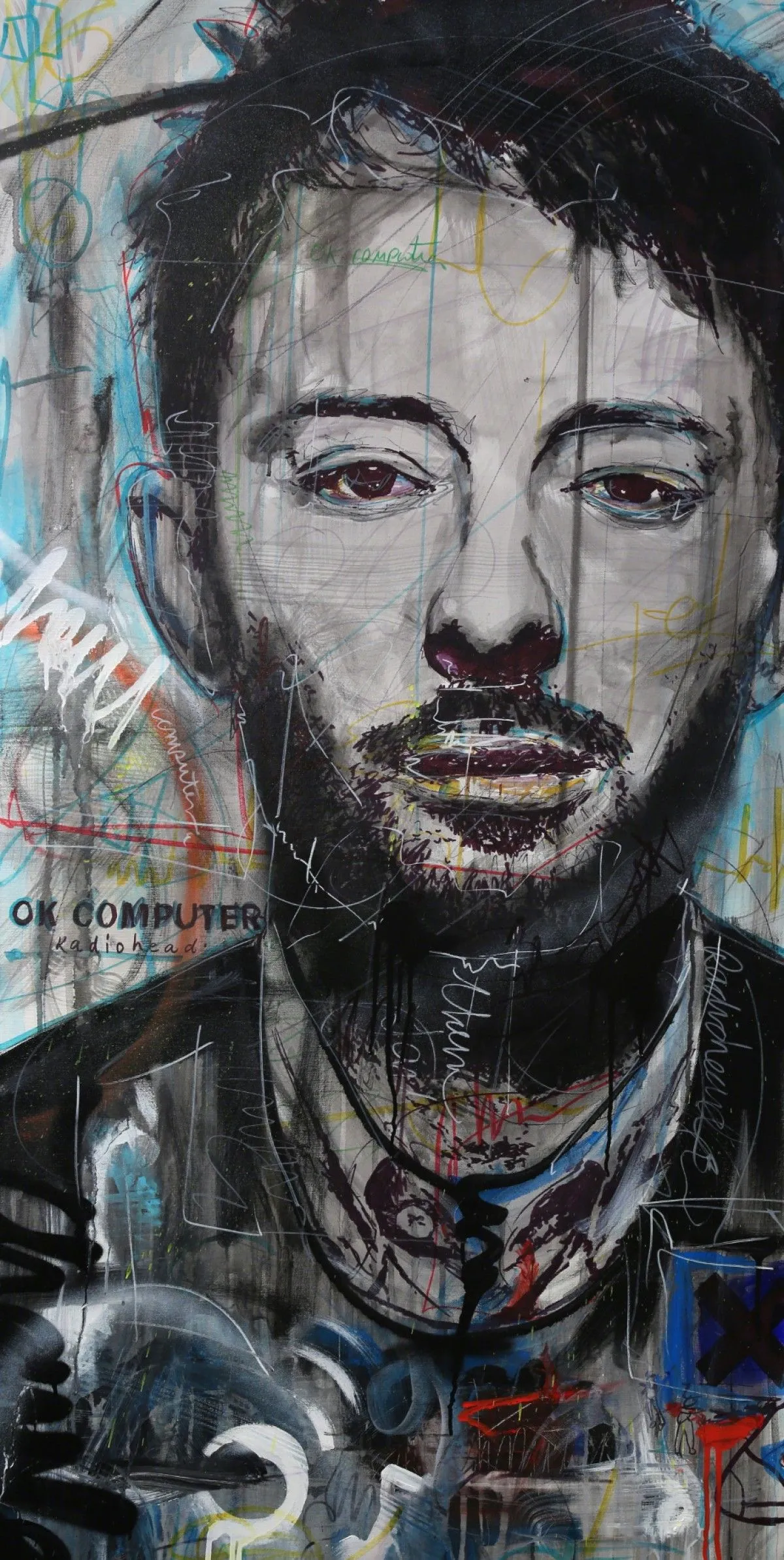 Thom Yorke, artwork by Berko .