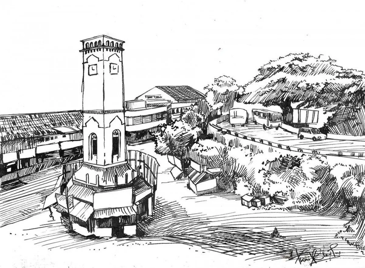 Drawing of our city, artwork by Akhil Cleatus