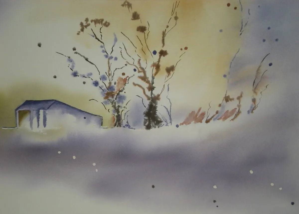 CHAMPS DE LAVANDES..., œuvre de Thérèse Hanot