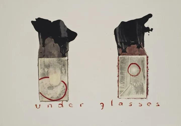 under glasses, artwork by Érik Desprez