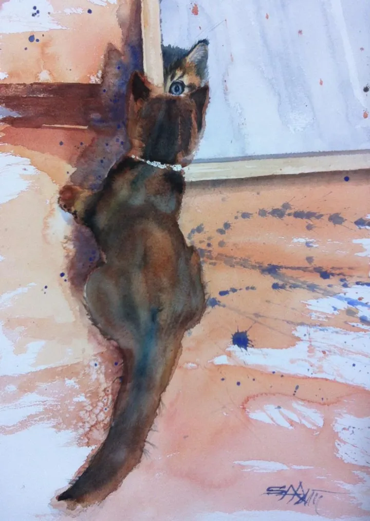 N°389 Chaton, œuvre de Alexandre DUMITRESCU