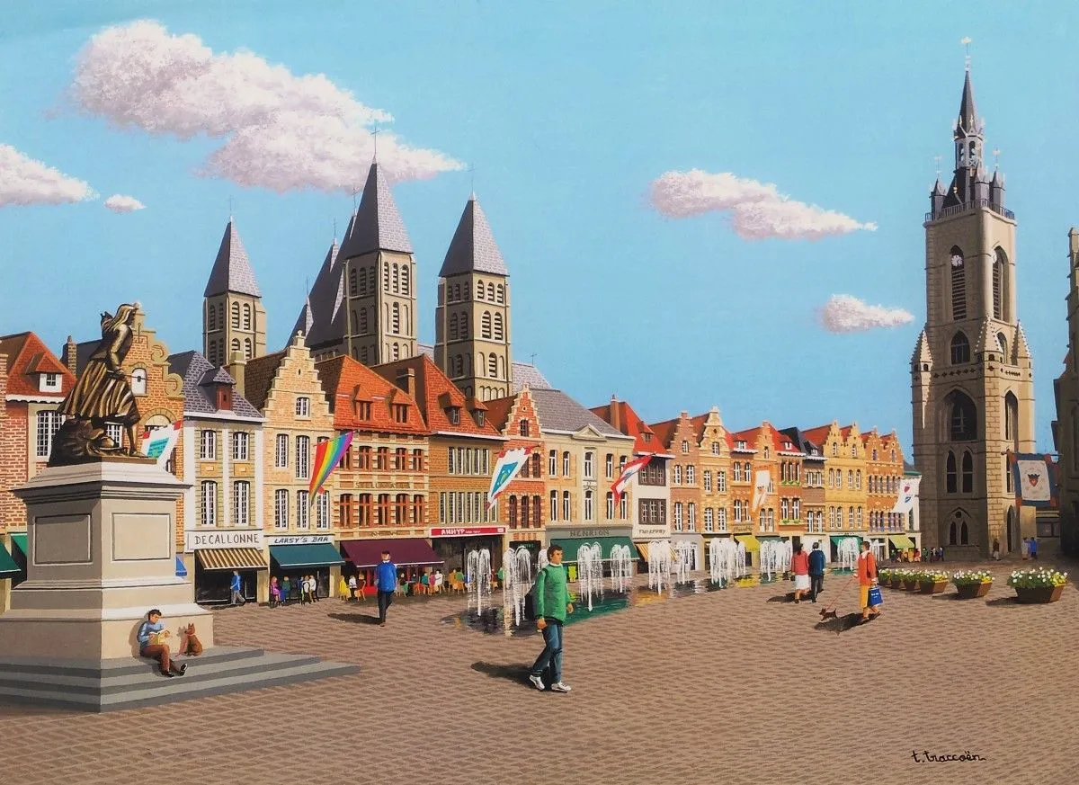 Tournai ( Belgium ), artwork by Thierry Traccoën