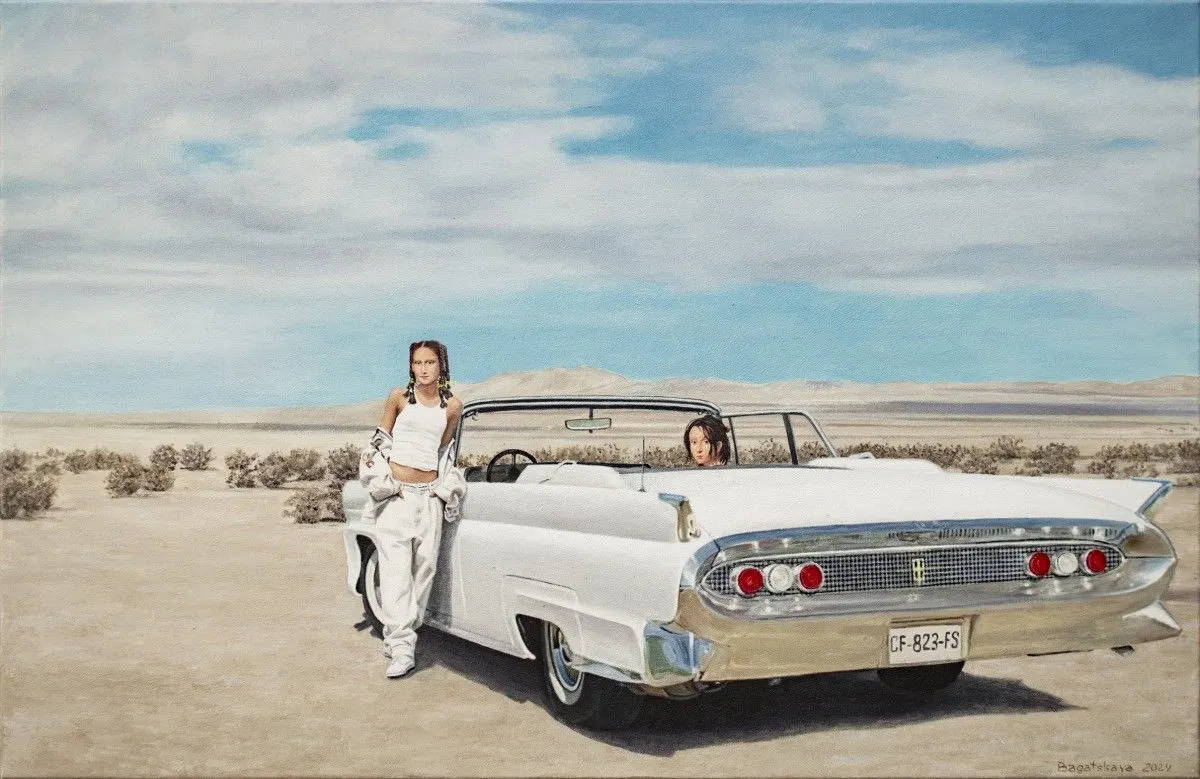 Contemporary portrait "White Lincoln", œuvre de Nataliya Bagatskaya