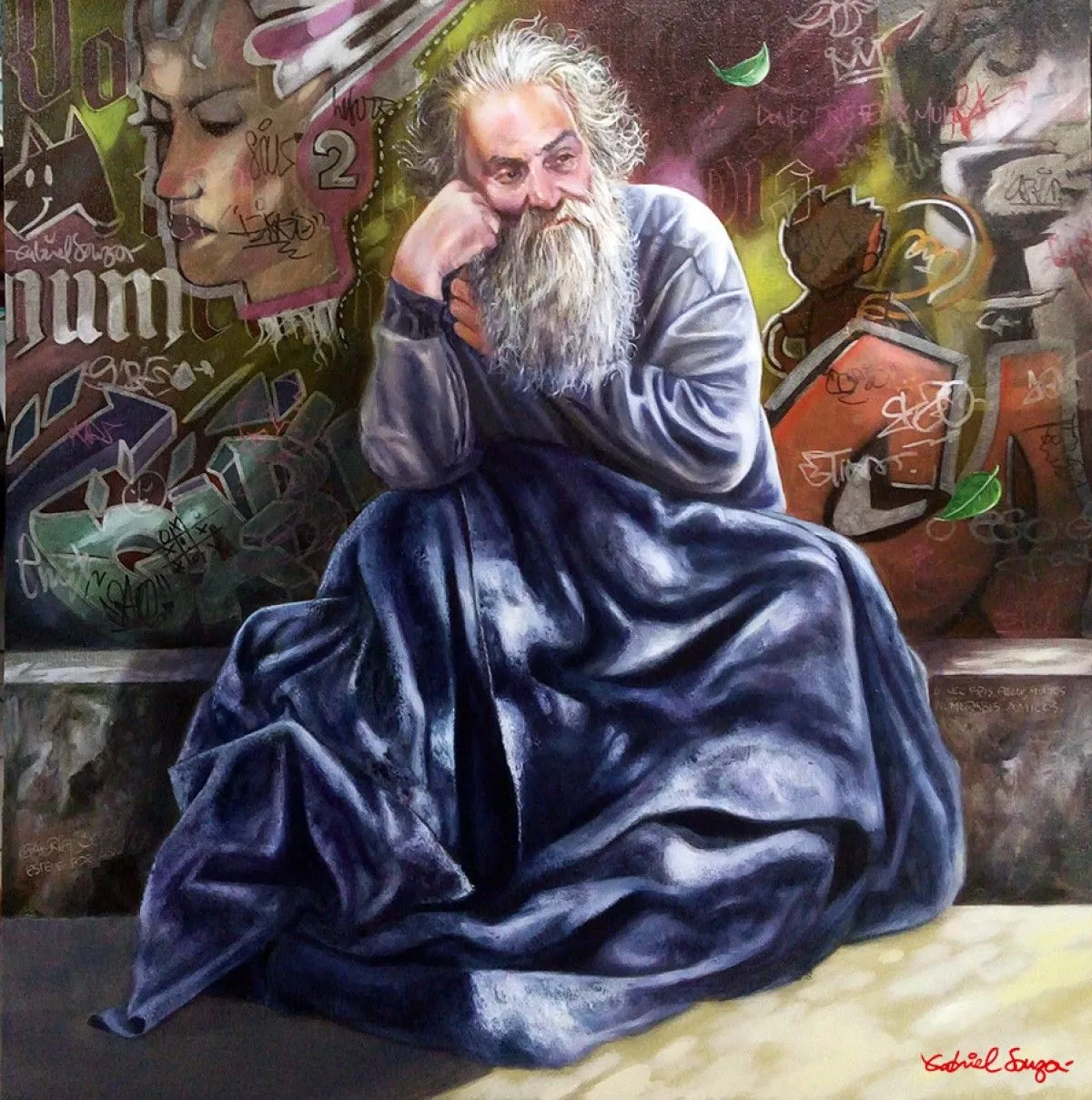 "O homem sem nome" // "The nameless man", artwork by Gabriel Souza
