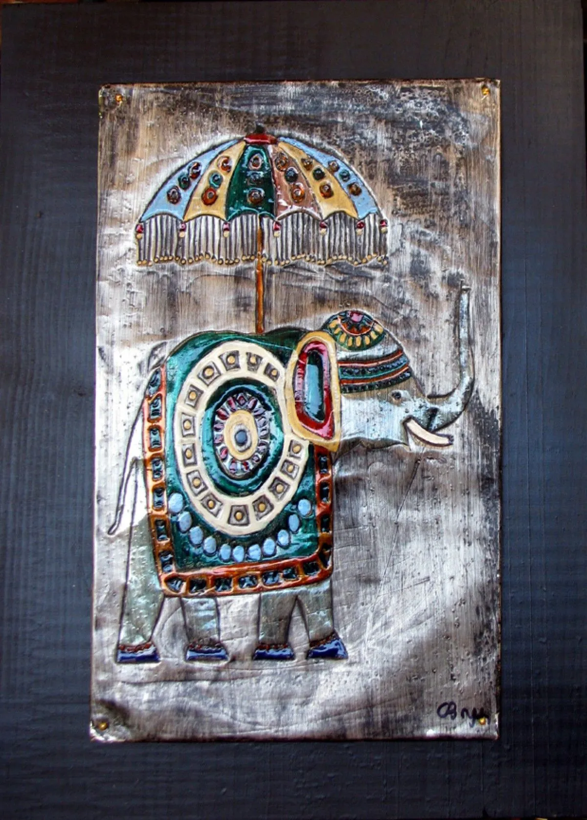 éléphant et son parapluie, artwork by Christiane Boyer