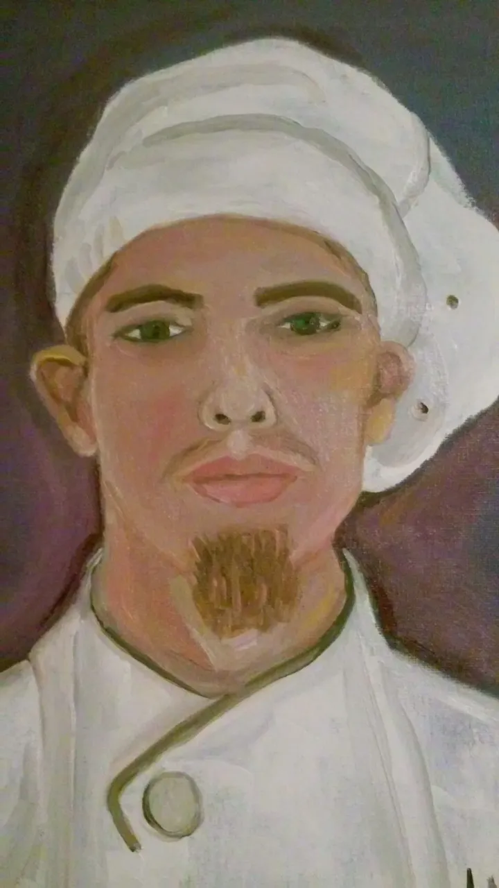 Chef Sergio, artwork by Ligia Moya