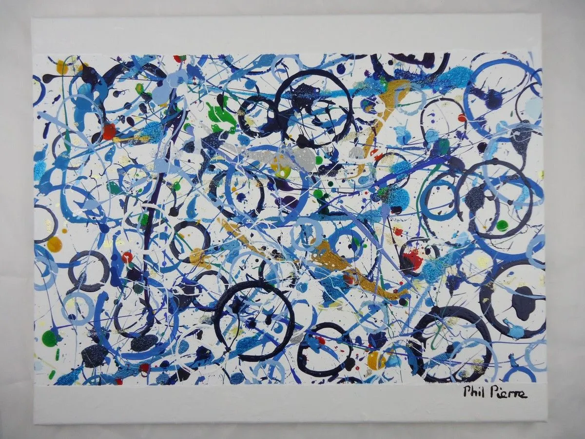 BLUE BUBBLES 043, œuvre de Phil Pierre