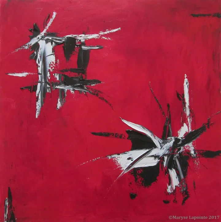 Duetto rouge 1, artwork by Maryse Lapointe