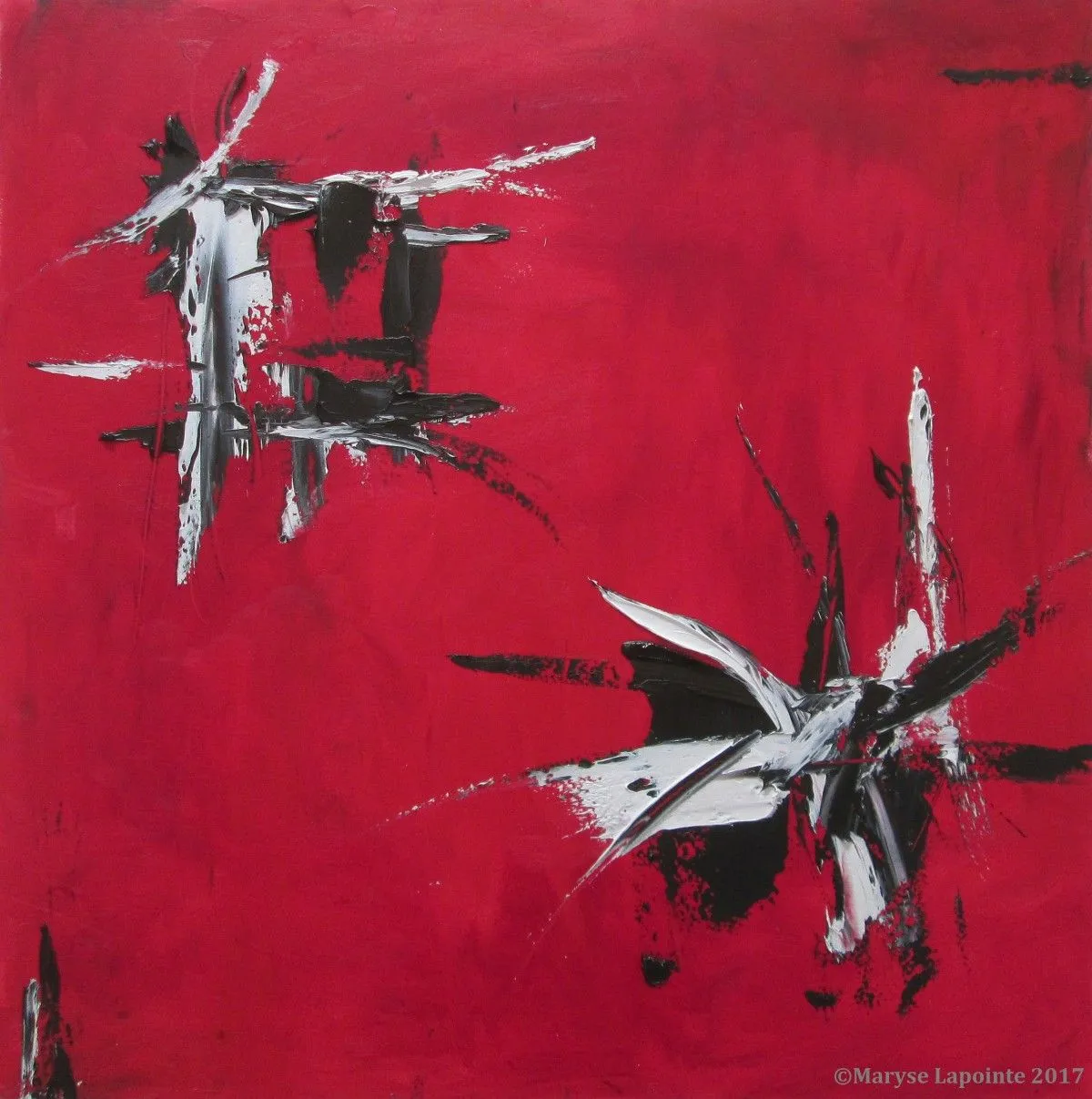 Duetto rouge 1, artwork by Maryse Lapointe