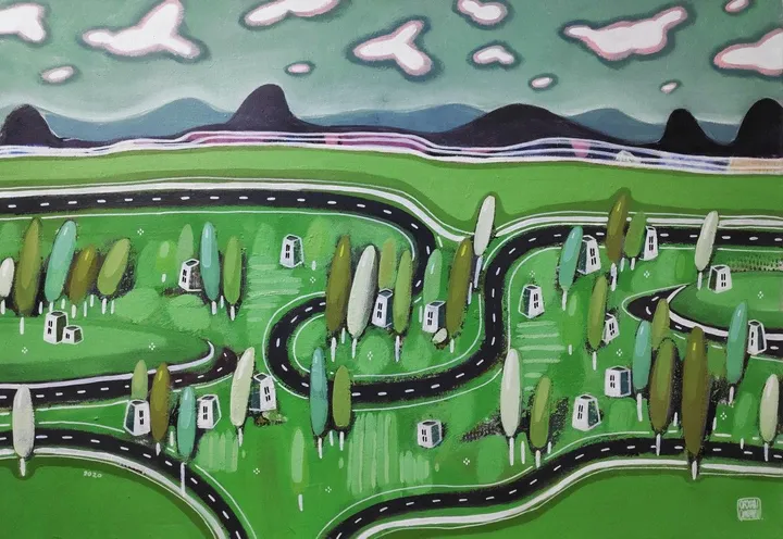 The road to Karabakh, artwork by Orkhan Garayev