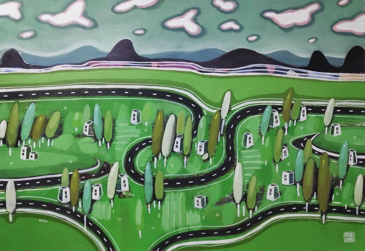 The road to Karabakh, artwork by Orkhan Garayev