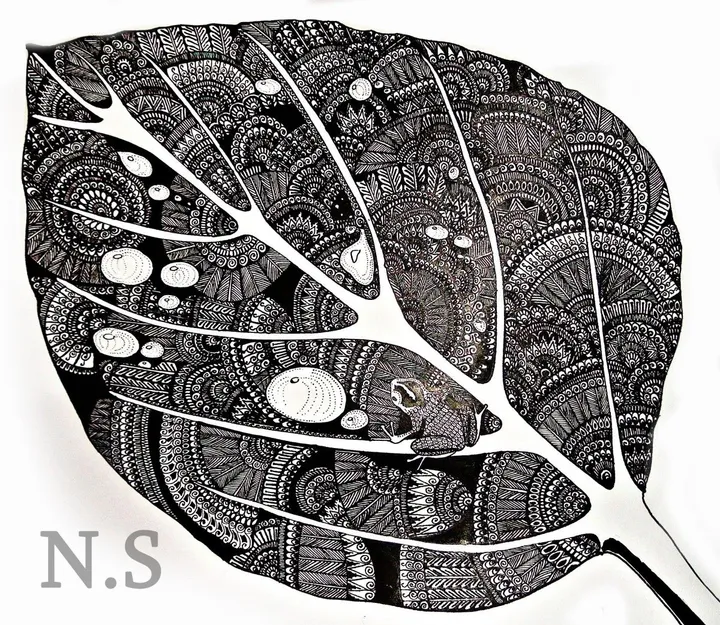 Frog, artwork by Nato Sajaia