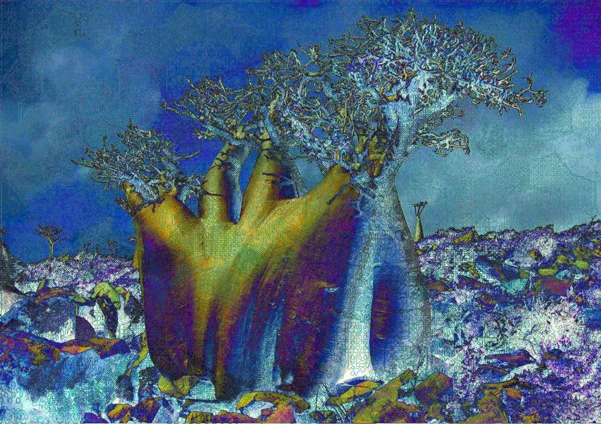 Baobab at midnight, œuvre de Agnes Fodor