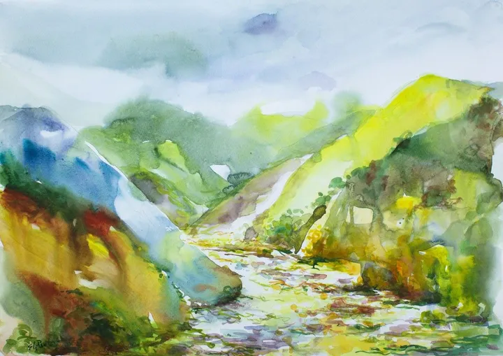 Over the river, œuvre de Elisaveta Pavlova