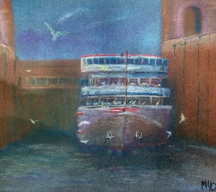 Rybinsk lock, œuvre de Maxim Chekmarev