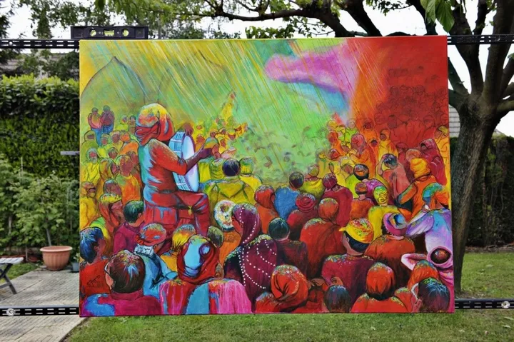 couleurs des Indes, œuvre de SYLVIE GAGNIERE