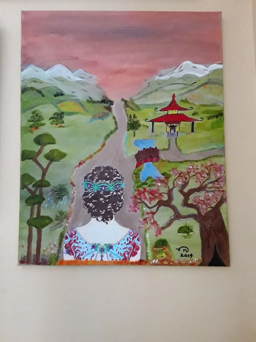 PROMENADE MATINALE, œuvre de Catherine ROUCOU