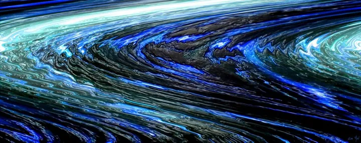 Blue Vagues - Blue Waves, œuvre de Emmanuelle Baudry
