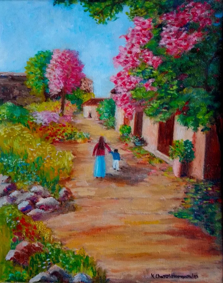 Walk in Monemvasia, œuvre de Konstantinos Charalampopoulos