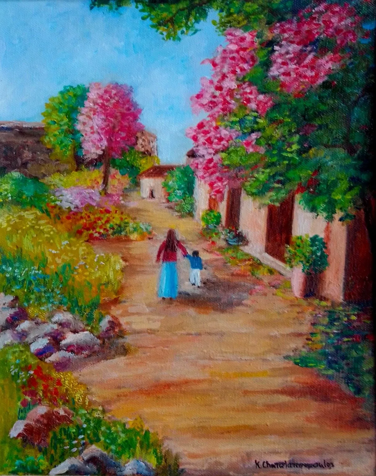 Walk in Monemvasia, œuvre de Konstantinos Charalampopoulos