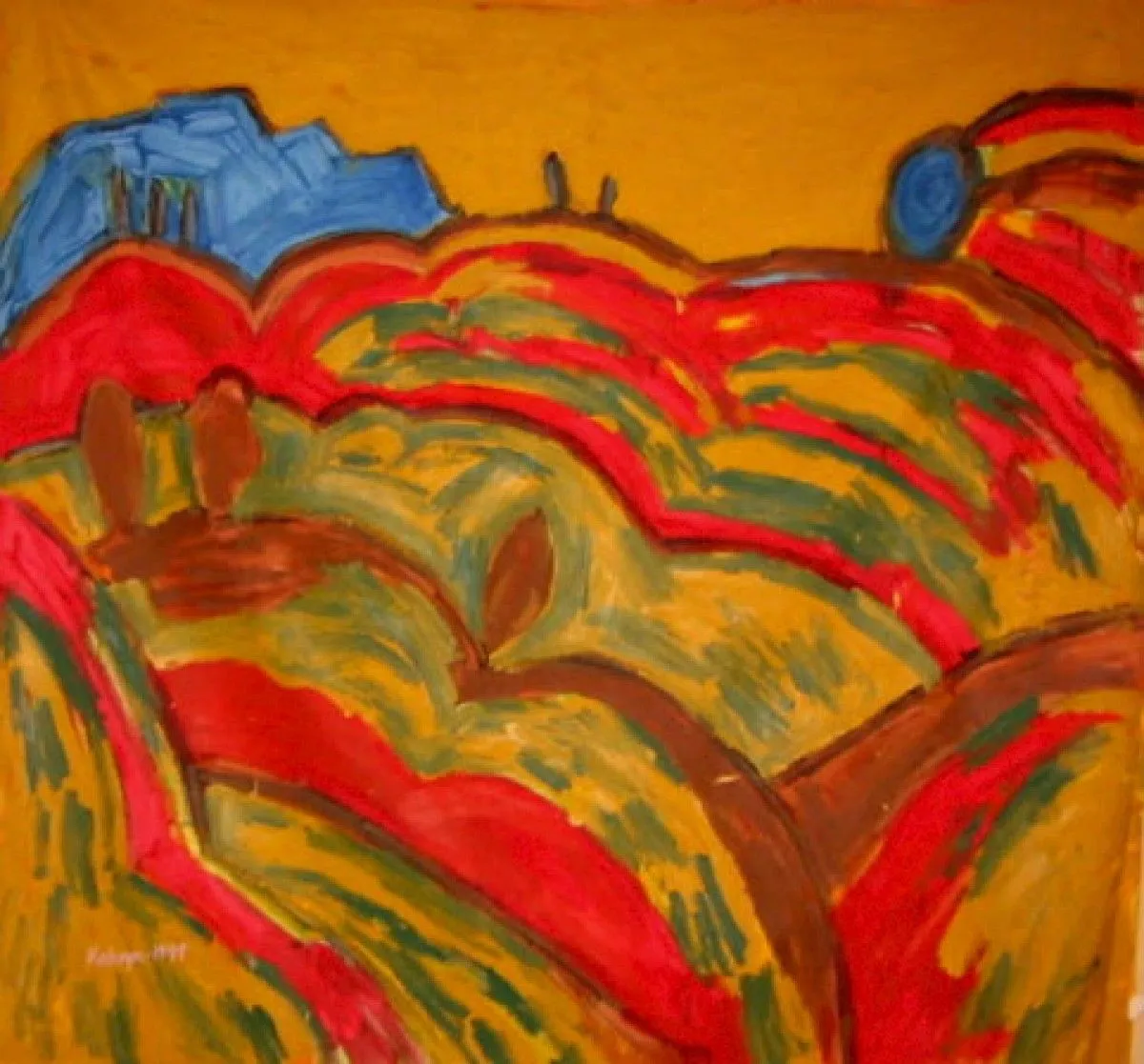 karoo landscape, artwork by kahryn retief