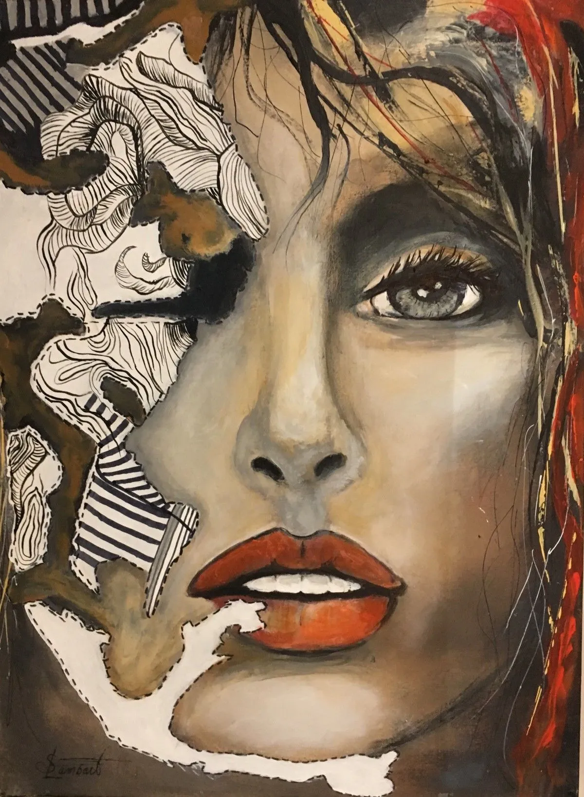 Refaire son patron de vie.   Vendu, artwork by sylvie lambert