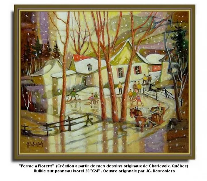 Ferme à Florent, œuvre de Jean-Guy Desrosiers