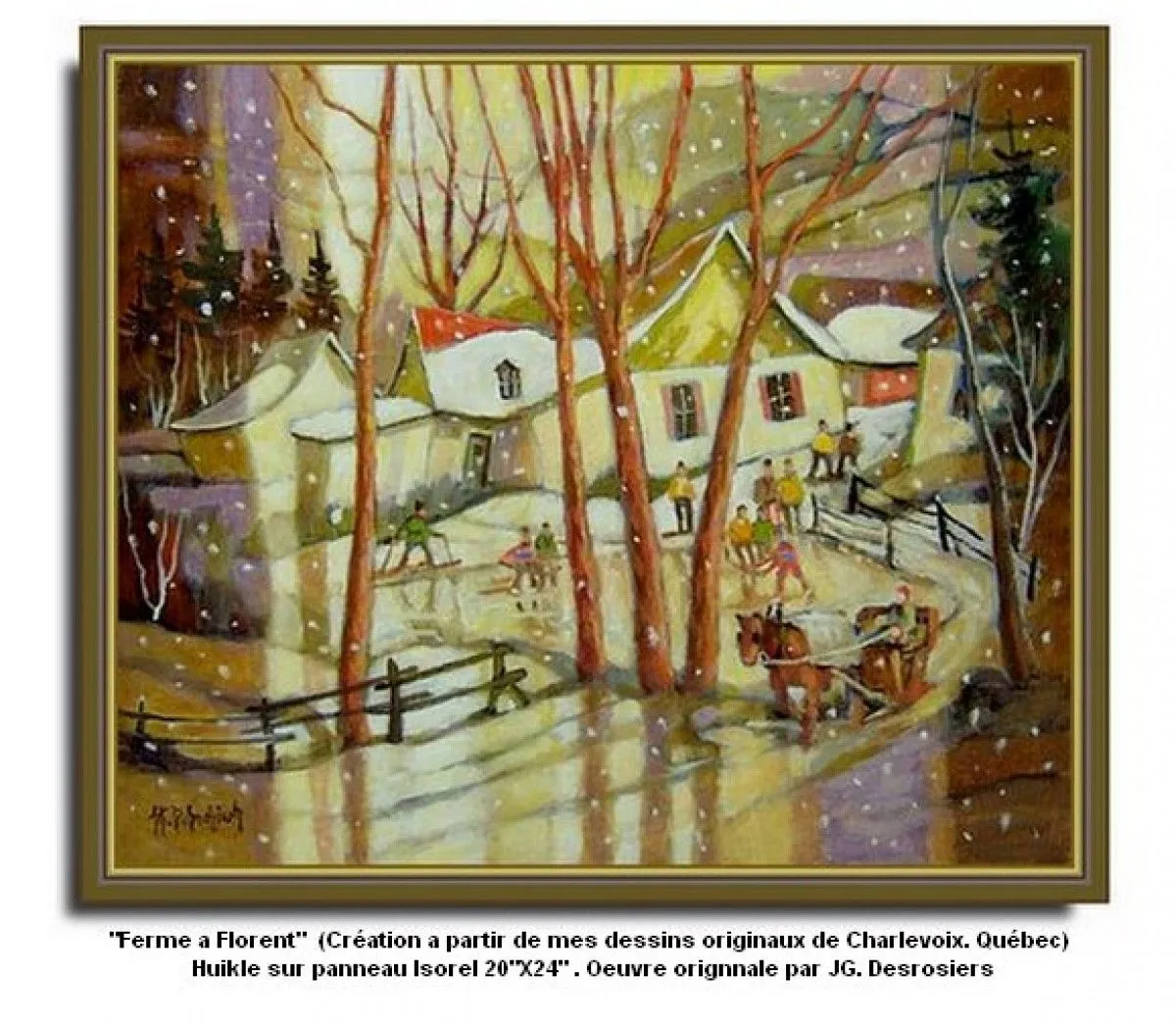 Ferme à Florent, œuvre de Jean-Guy Desrosiers