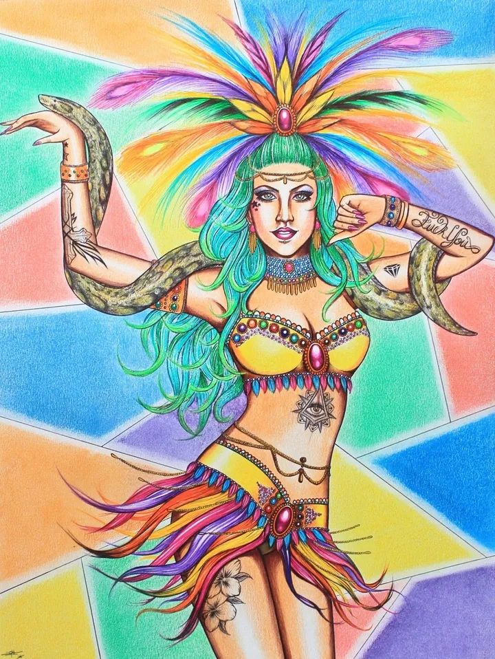 Dance With Snake, œuvre de Grinh VU