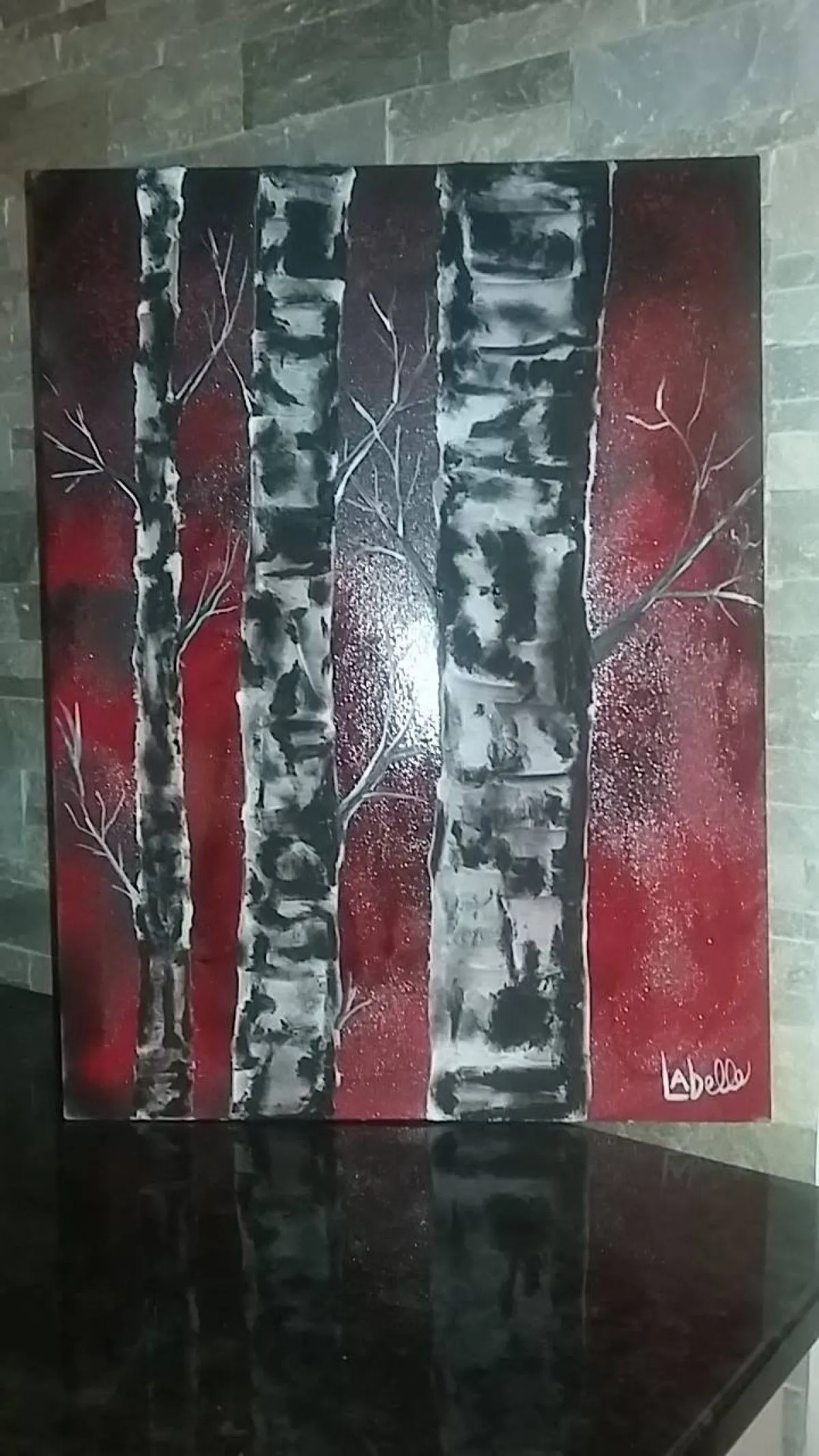 les trois bouleaux, artwork by Michelle Labelle
