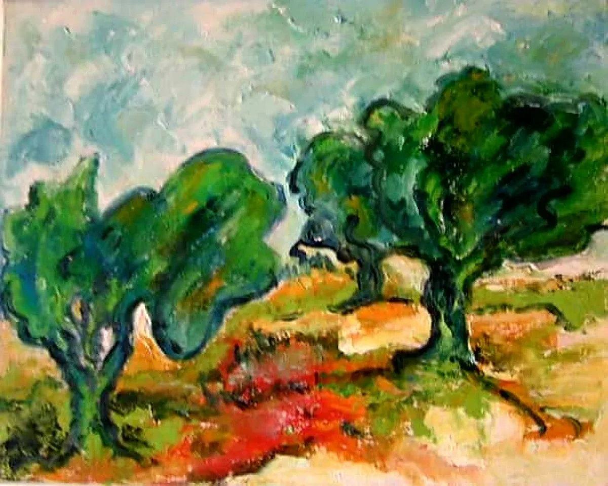 Les trois arbres, artwork by Christiane Casanova