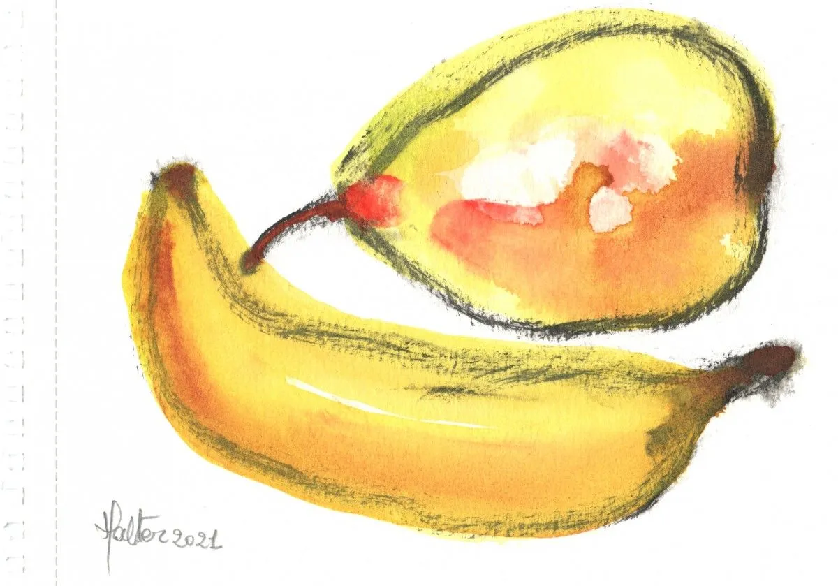 Poire et banane, artwork by Alain HALTER