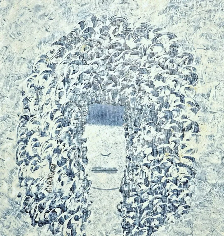Asleep Woman and the Wind, œuvre de Ali AlEzzi
