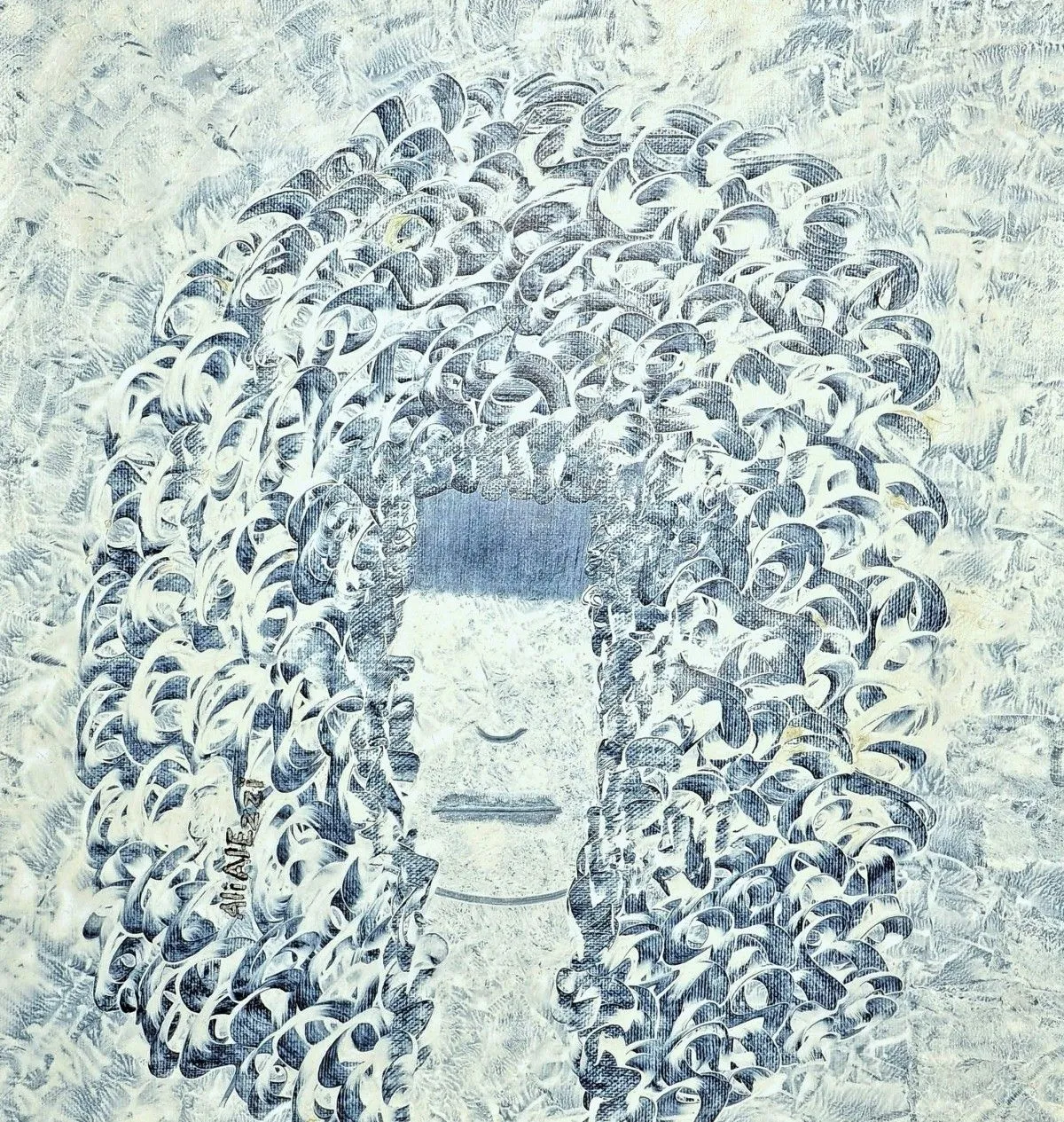 Asleep Woman and the Wind, œuvre de Ali AlEzzi