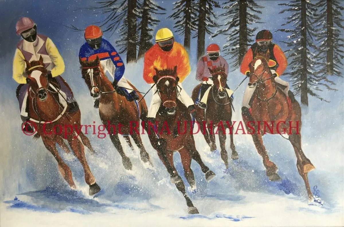 White Turf, St. Moritz, œuvre de Rina Singh