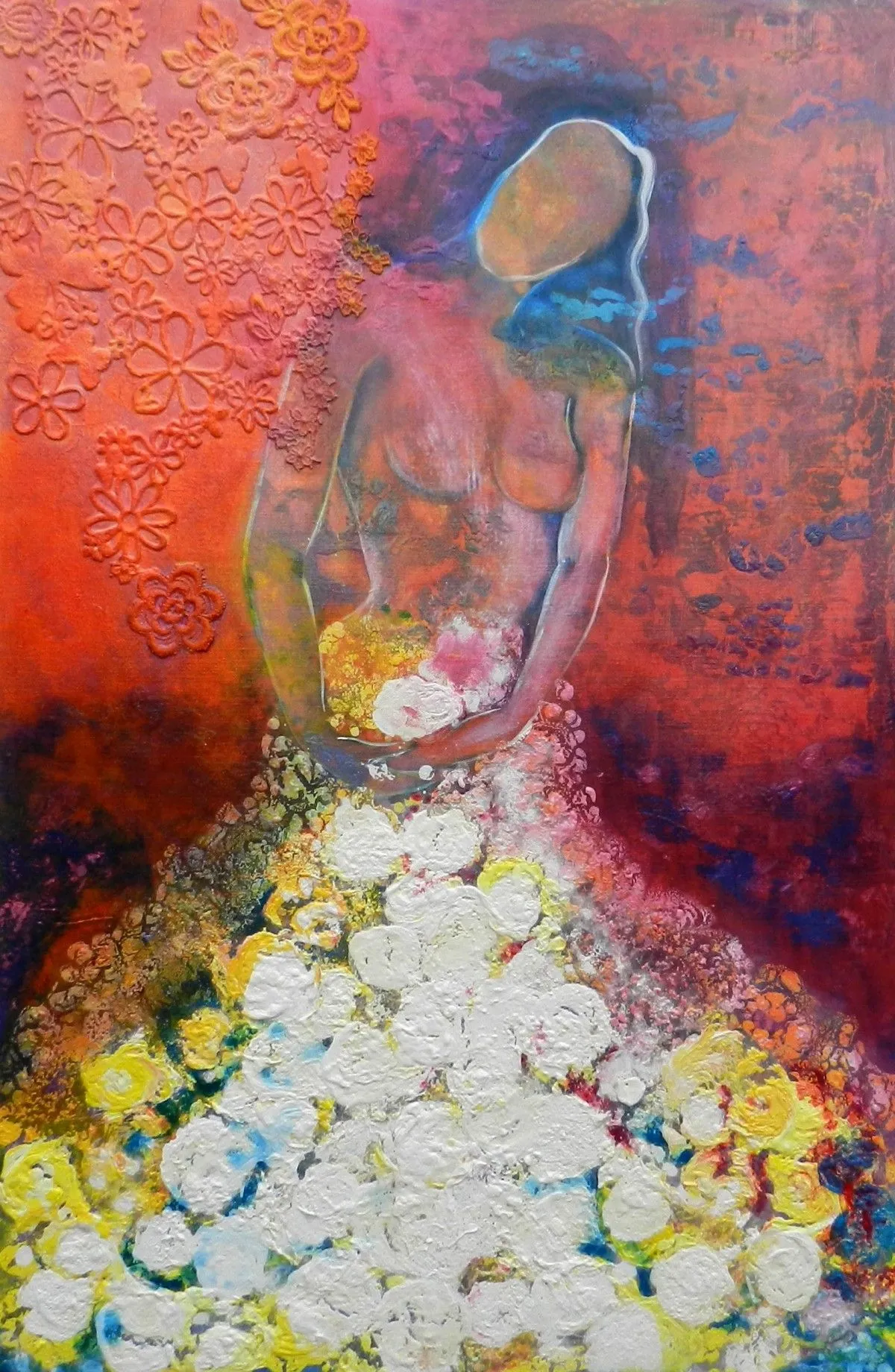 Flower girl red, œuvre de Ingrid Piessens