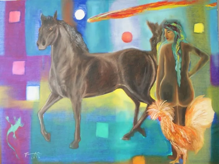 la famile, œuvre de alberto texier