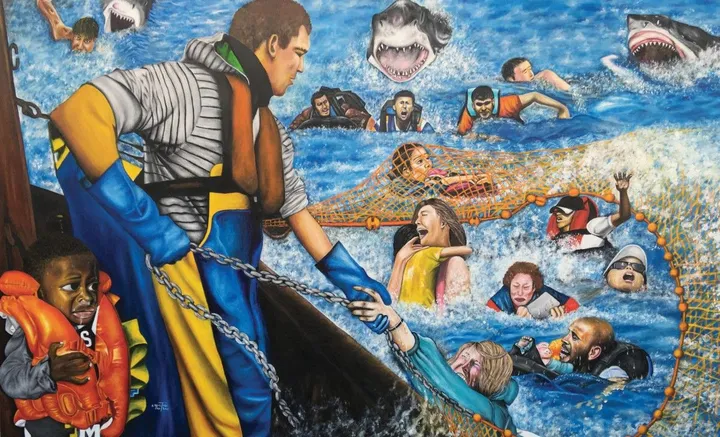 The Fishers of Men, œuvre de O. Yemi Tubi