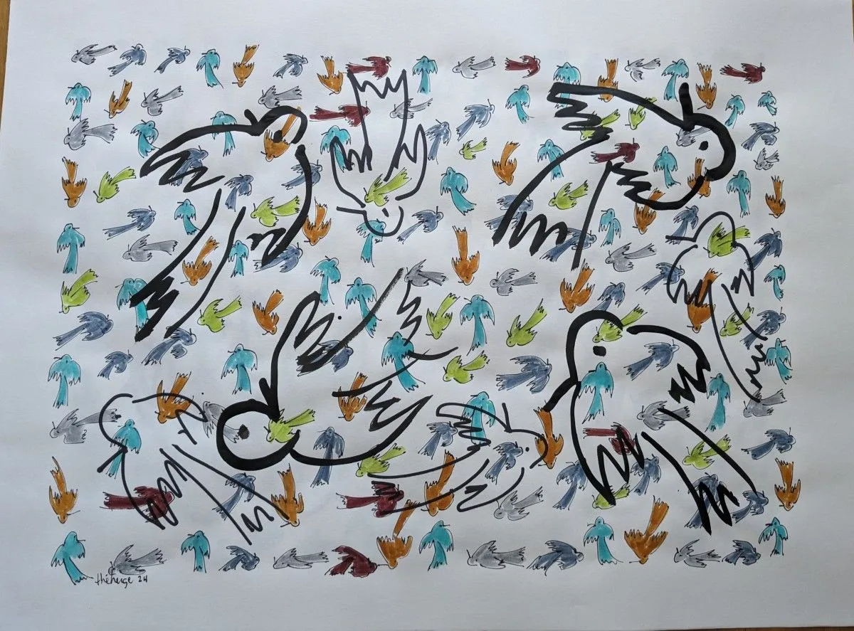 Oiseaux, œuvre de Guy Théberge