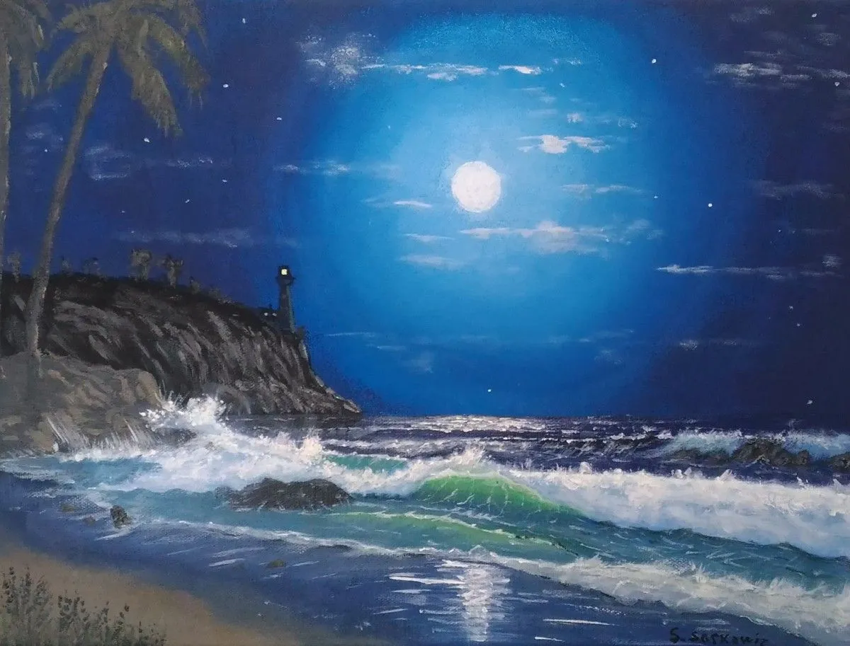 on the beach, œuvre de S sopkowiz