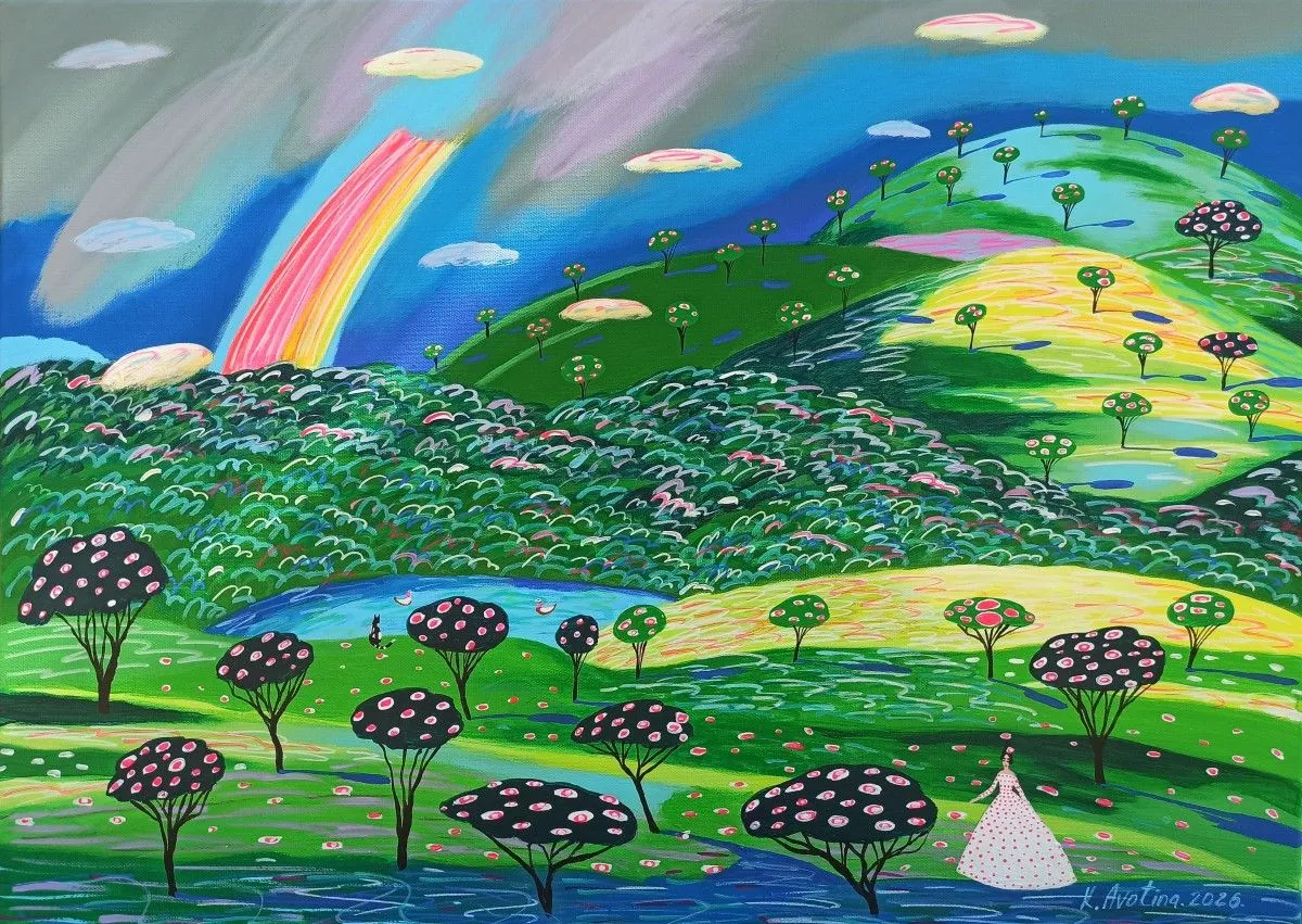 Beyond The Rainbow Hills, artwork by Katrina Avotina