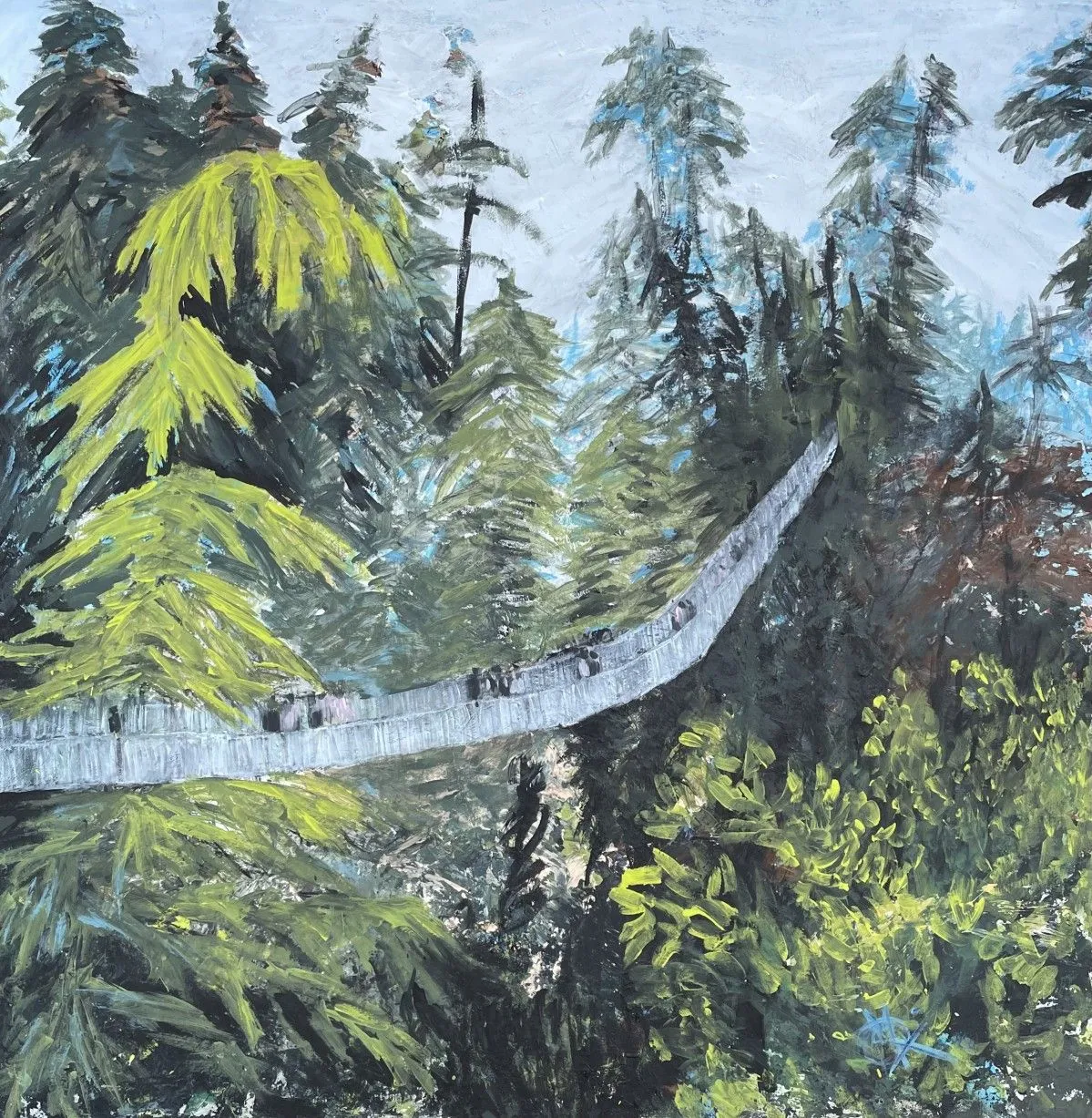 A walk on the wild side, Acrylic on canvas 2022, œuvre de Mariam Qureshi