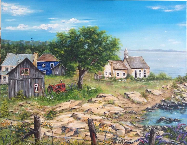 Port-au-persil, œuvre de Michel Cantin