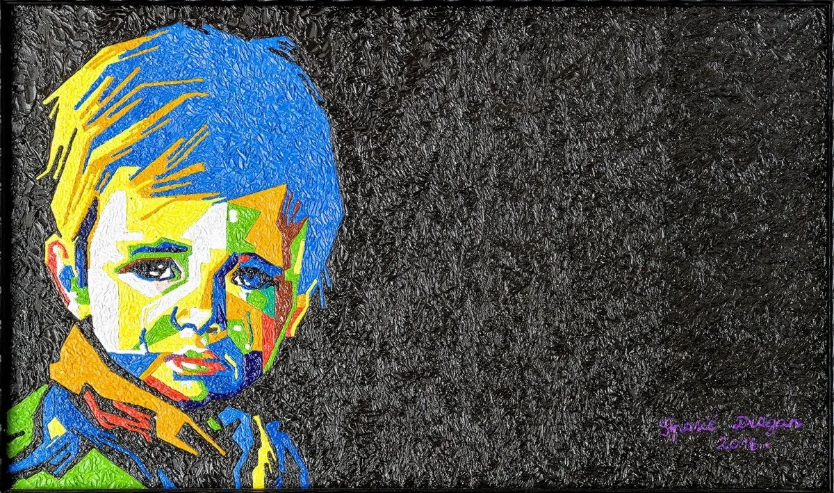 Bambino triste, œuvre de Dragan Spasic