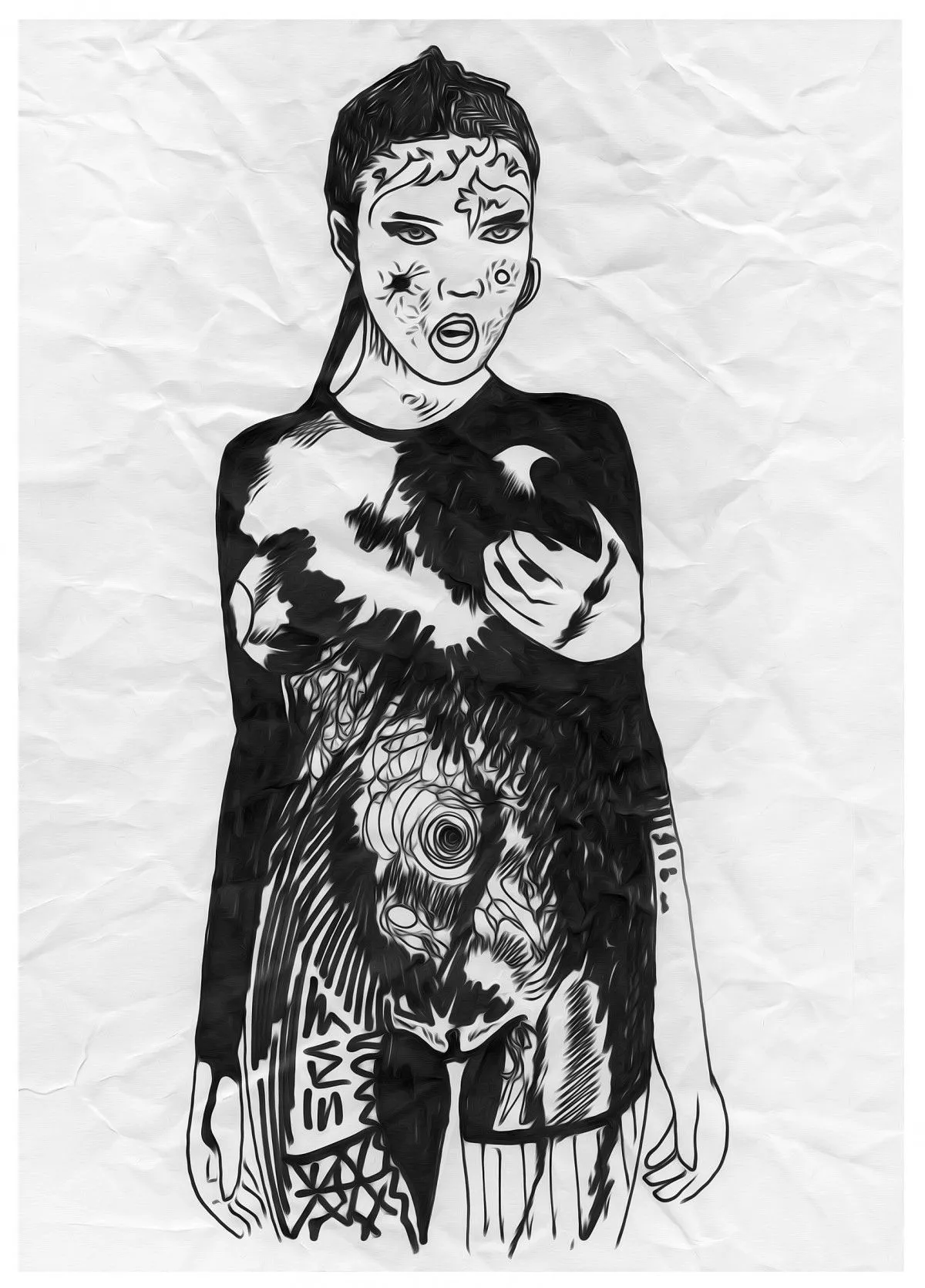 '"'"""'"'"''", œuvre de Laura H