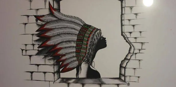 The American Girl from the other side, œuvre de Ahmed tahir