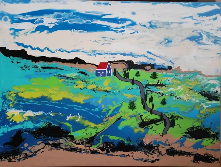 AU COEUR DE LA VALLÉE, œuvre de Nancy Prud'homme